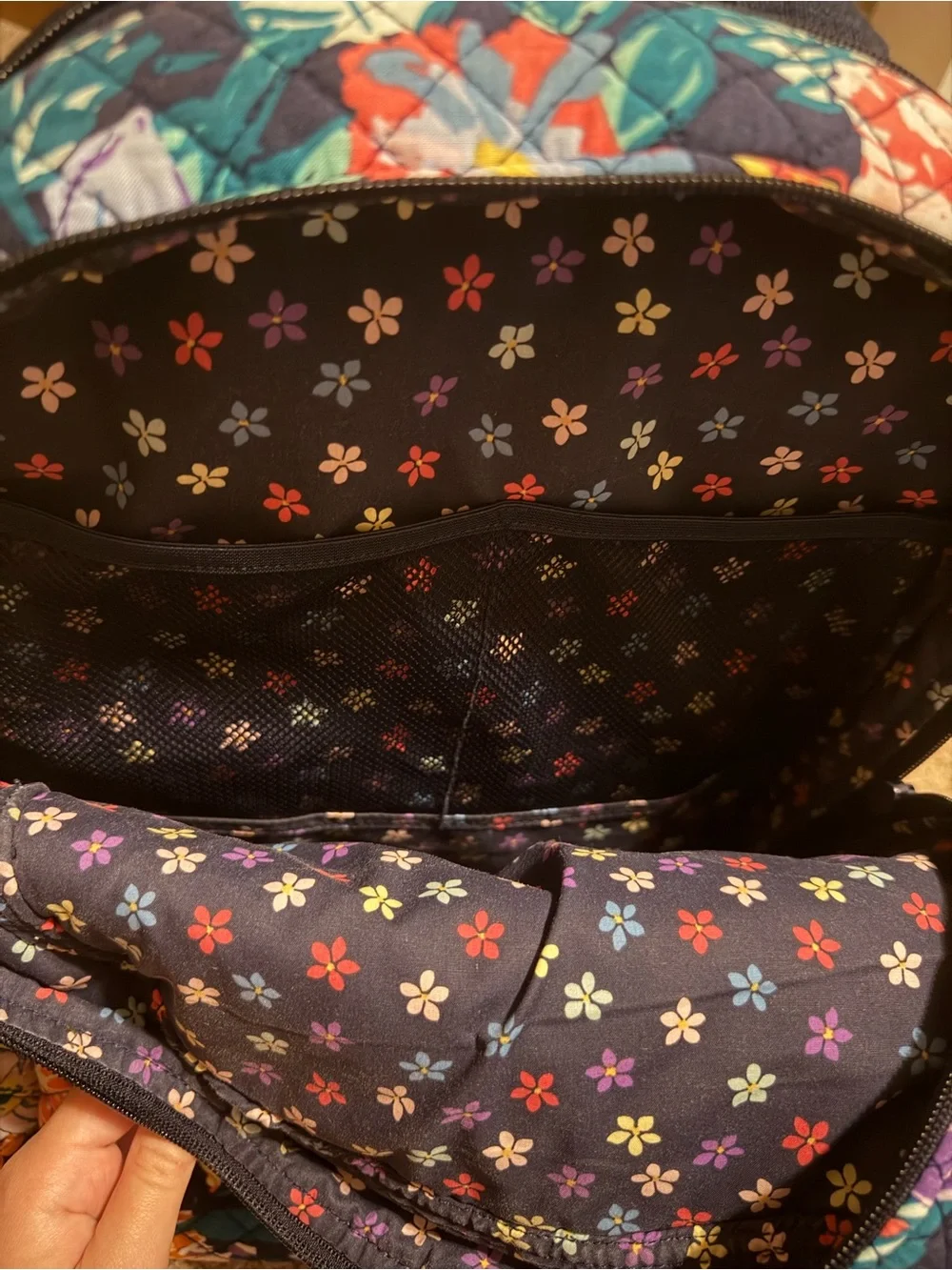 Vera Bradley Quilted XL Happy Blooms Backpack *GREAT CONDITION